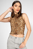 Playera sin mangas animal print