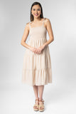 Vestido midi de tirantes