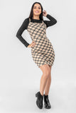 Conjunto de vestido de tirantes con playera (6943529992234)