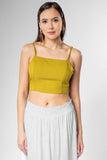 Blusa crop de tirantes