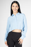 Camisa crop manga larga