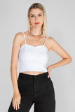 Blusa crop tirantes escote corazón