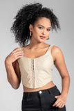 Blusa sin mangas tipo corset