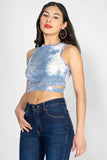 Playera crop sin mangas