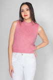 Blusa sin manga cuello alto