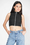 Blusa crop sin manga con bolsas