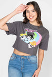 Playera crop oversize mangaestampada