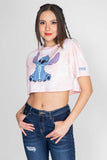 Playera crop estampada