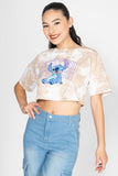 Playera crop estampada