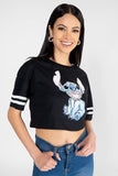 Playera crop con estampado