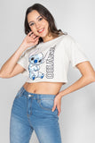 Playera crop manga corta