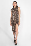 Vestido sin manga animal print