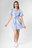 Vestido corto con botones al frente