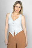 Blusa sin mangas con escote en v