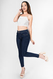 Jeans skinny tiro medio 5 bolsillos