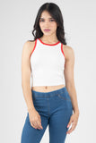Blusa sin mangas en contraste (6813460824106)