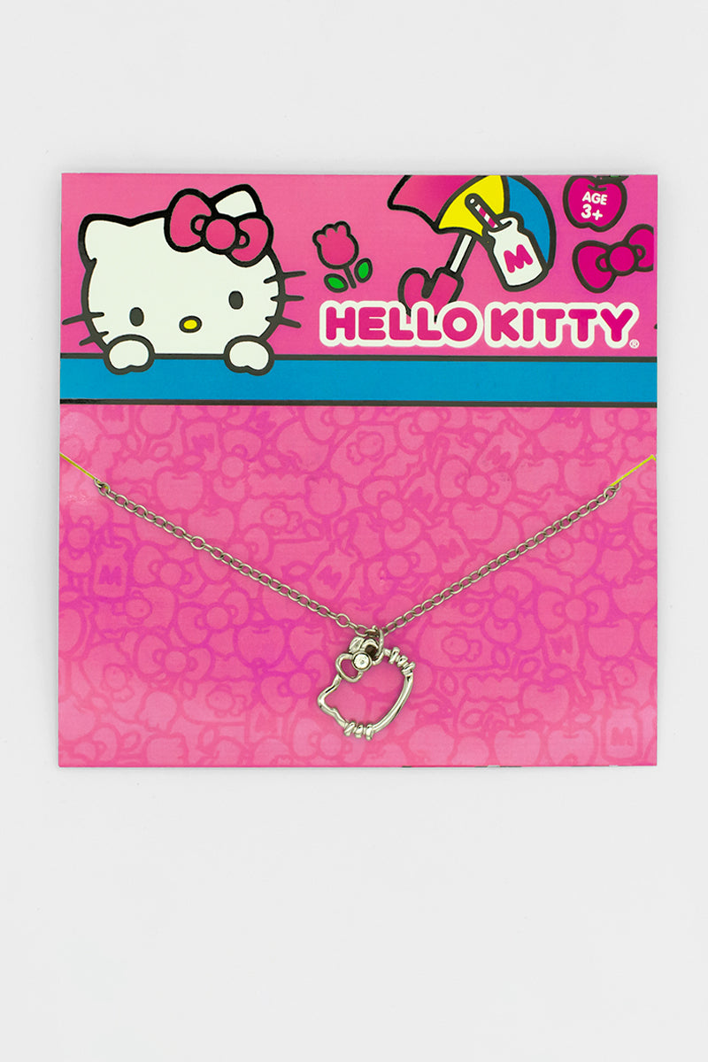 Collar silueta mini Hello kitty niquel brillante (6905916686378)