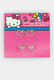 Set de aretes Hello kitty silueta y mariposa (6905916260394)