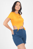 Playera con argollas y estampado no ángel (6824025948202)